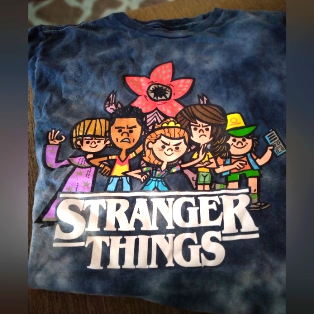Kids Stranger Things tye dyed tshirt